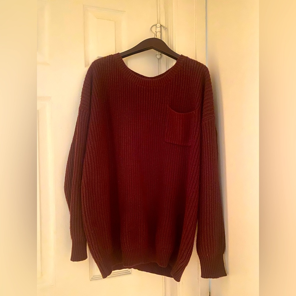 Alinfu burgundy sweater